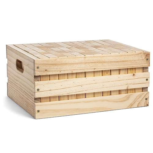 Tailgating Pros Premium Giant Toppling Timbers with Natural Wooden Crate – Jumbo Outdoor Yard Game, Tower Grows to Over 5 Feet – Optional Tipsy Stickers Available! - color: Plain / Stained, size: With Tipsy Stickers