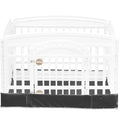 Dog Playpen Bottom Pad Fits for 36 Inch 4 Panels Exercise Pet Playpen, Dog Crate Pad Puppy Playpen Pad, Hoop and Loop Design (Note: Playpen Not Included). -PureBlack - color: PureBlack