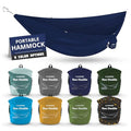 KAMMOK: Roo Double Hammock | Made from Strong & 100% Recycled Water Resistant Ripstop Fabric | Comfortable, Packable, Lightweight (Lifetime Adventure Grade Warranty), Midnight Blue - color: Midnight Blue, size: Roo Double