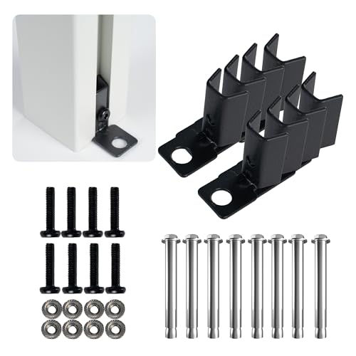Kozyard Ground Mounting Kit for 4-Panel Privacy Screens – Perfect for Securing to Concrete – Helps Hide Clutter and Keep Your Outdoor Space Neat – Fits Both White & Black Panels - color: Accessory for 4Panels