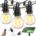 ZJOJO 100FT Solar Lights Outdoor Wateroproof, Solar String Lights with Remote USB Port 32 LED Shatterproof,Dimmable Outdoor Lights Long Last for Garden, Patio, Backyard, Yard, Camping Christmas Light - size: 100FT-30(Solar)