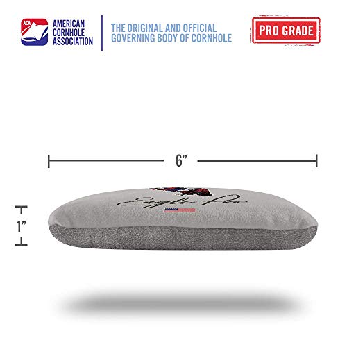 ACA Synergy Pro Professional Cornhole Bags Dual Sided Regulation 6x6 Set of 4 Camo Eagle - color: GRAY CAMO EAGLE PRO SERIES CORNHOLE BAGS