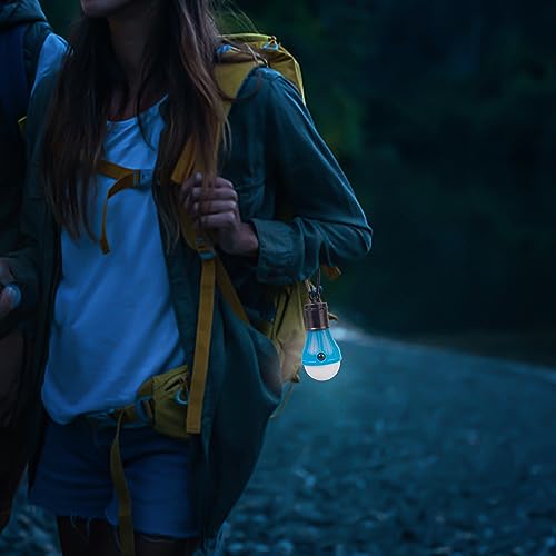Jarxin Led Camping Lantern USB Rechargeable,Outdoor Tent Lights for Camping Hanging,Kids with Clip Hook Camping Flashlight (4 Packs Black) - color: 4pcs Black