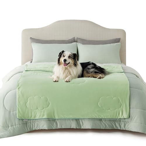 LE SURE Premium Cooling Blankets for Extra Large Dogs - Washable Dog Cooling Throw Blanket with Q-MAX>0.4，Durable Self Cooling Pet Mat for Cat, Cooling Summer Blanket for Hot Weather, Green, 50x60 - color: Green, size: XL(50x60")