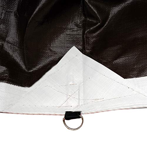 Watershed Innovations HydraTarp 20 Ft. X 30 Ft. Premium Heavy Duty Waterproof Tarp - 18mil Thick - White/Brown Reversible Tarp with D-Rings - size: 20ft x 30ft