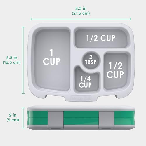 Bentgo Kids Prints Leak-Proof, 5-Compartment Bento-Style Kids Lunch Box - Ideal Portion Sizes for Ages 3-7, Durable, Drop-Proof, Dishwasher Safe, & PFAS & BPA-Free Materials (Bug Buddies) - color: Bug Buddies