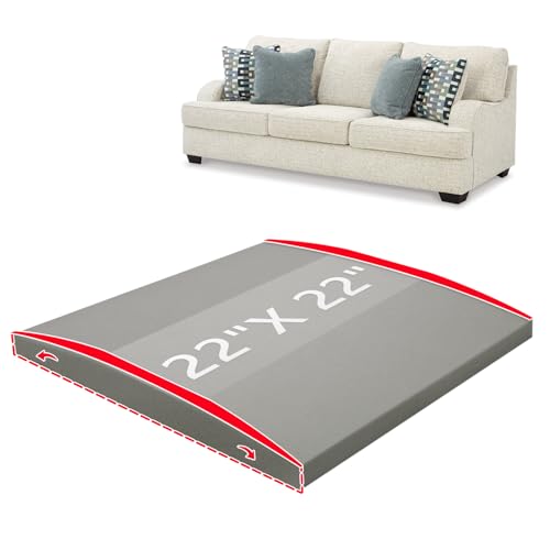 Couch Cushion Support High Density Foam 22X22X2.4 Inches Sofa Couch Supports for Sagging Cushions Light Grey 1Pc with Anti Slip Mesh Fabric - size: Larger| 22x22 1P