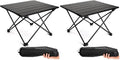 SOUJOY Camping Side Table, Portable Folding Beach Table, Small Aluminum Picnic Backpacking Table for Outdoor Cooking, BBQ, Hiking, Boat, Travel, 15.5''L x 13.8''W x 11.4''H (Pack of 2) - size: 15.5''L x 13.8''W x 11.4''H (Pack of 2)