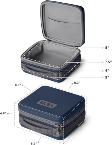 YETI Daytrip 3L Insulated Soft Cooler Lunch Box, Classic Navy - color: Classic Navy