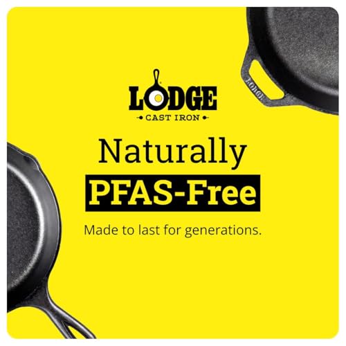 Lodge Seasoned Cast Iron Skillet Set 8, 10.25 & 12 Inches - PFAS-Free, Non-Toxic Cookware - Use with an Oven, Stove, Grill, or Campfire - Naturally Non-Stick & Oven Safe - size: 8 Inch, 10.25 Inch, 12 Inch (3 Count Set)
