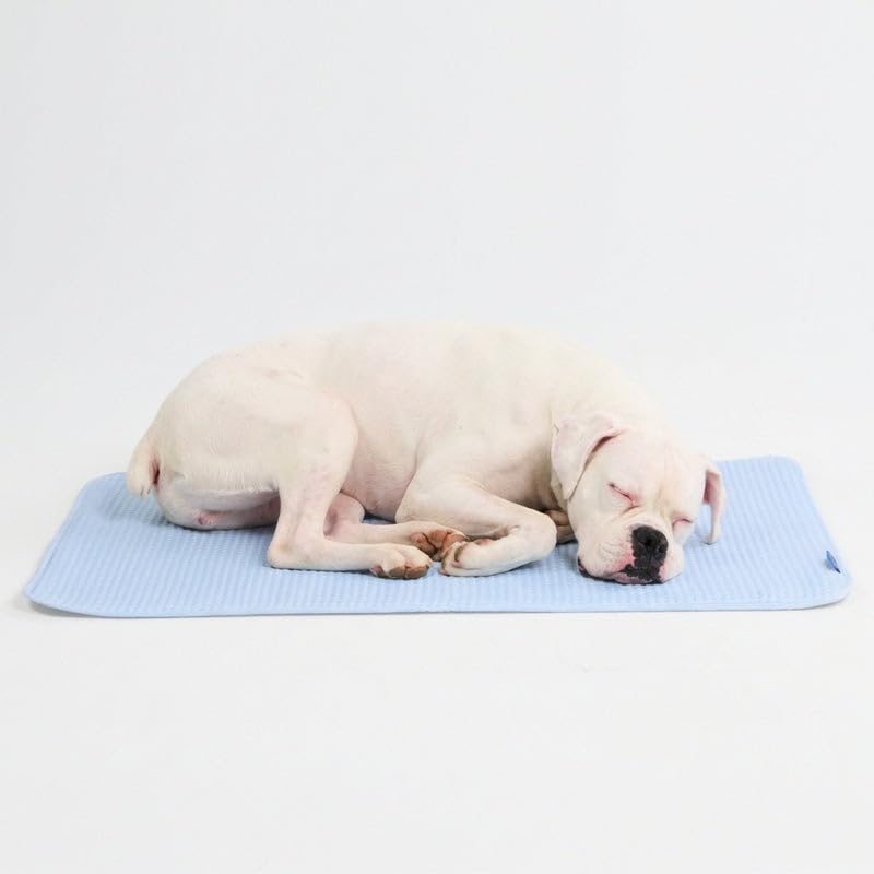 Spark Paws Cooling Mat for Dogs - Self Cooling Dog Mat & Pet Cooling Pad for Large, Medium & Small Dogs - Non-Toxic, Non-Gel Washable Cooling Bed - Waffle Blue - Size XL - color: 04 - Waffle Blue, size: X-Large