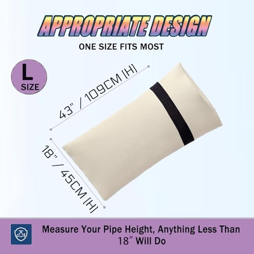 Outdoor Faucet Covers for Winter, 18" W x 43" H Outside Yard Hydrant Protector Socks Winter, Insulated Hose Bib Protector Cover, Spigot Pipe Cover Freeze Protection - color: Beige, size: 18" W X 43" H