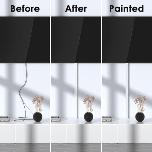 Delamu Cable Hider, 315in Cord Covers for Wires on Wall, One-Cord Cord Hider, Paintable Wire Hiders Wire Covers for Cords, Cable Management for Hiding 3-4 Wires, 20x L15.7 W0.1.18 H0.60in, White - size: 315in x 1.18in x 0.67in