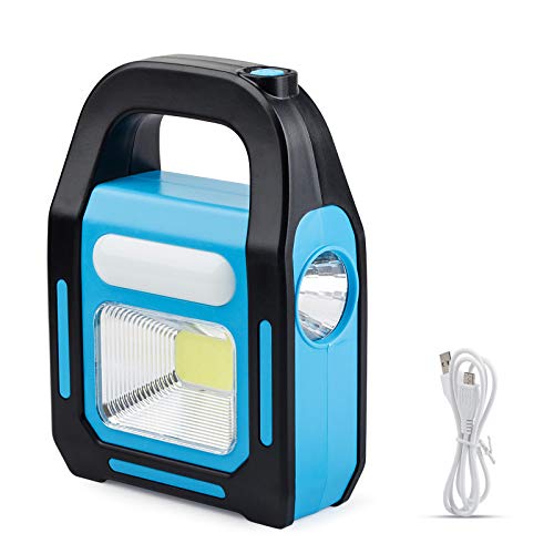 1 Pack 3 in 1 Solar USB Rechargeable Brightest COB LED Camping Lantern, Waterproof Emergency Flashlight LED Light - size: 1 Pack