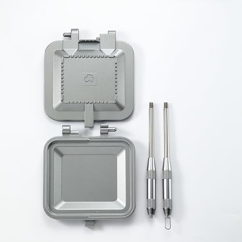 camping moon Sandwich Maker Hot Sand Single Burner Gas Fire Open Fire Compact Aluminum TT-1315 - color: Silver