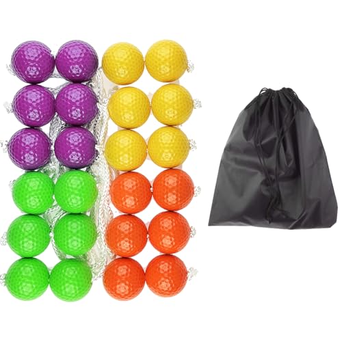 12 Pack Ladder Balls Ladder Toss Balls Replacement with Storage Bag for Toss Match - color: Orange Purple Green Yellow