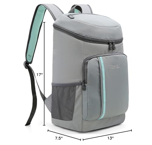 TOURIT Cooler Backpack Lightweight Insulated Backpack Cooler Leak-Proof for Men and Women, Sports Fan Coolers - color: 01-Grey