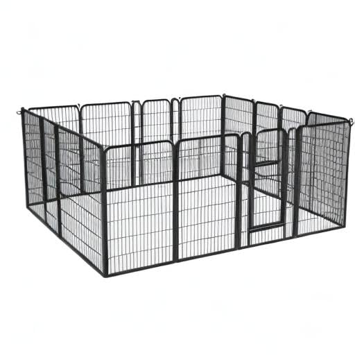 Yaheetech Dog Playpen Outdoor, 47 inch 16 Panels Dog Pen Indoor Heavy Duty Puppy Exercise Pen Metal Pet Fence for RV Camping/Yard/Garden - size: 47"