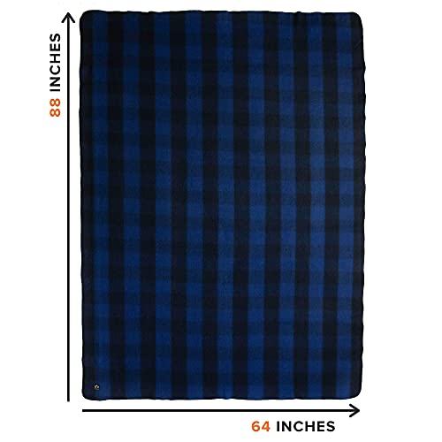Arcturus Military Wool Blanket - Warm, Thick, Washable - Great for Outdoors, Camping, Stadium Blanket, Picnics, Travel - Car & Bushcraft Survival Kits - color: Blue Buffalo