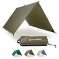 AquaQuest Guide Tarp – Ultralight Waterproof (5,000 mm) Seam-Taped 40D Ripstop Rain Fly for Backpacking, Stealth Camping & Thru-Hiking - color: Olive Drab, size: 10 x 7 ft