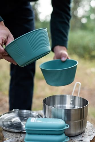 Stansport Stainless Steel Camping Cookware Set – Durable Nesting Mess Kit for Backpacking, Hiking & Outdoor Cooking – Compact Portable Pot & Pan with Carry Bag – Multiple Sizes for Family to Solo Use - style: 12 Piece
