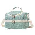 Insulated Kids Dual Compartment Lunch Bags Tote for Girls Boys Toddler Lunch Boxes Pre-School Toddler Kindergarten Picnic Camp Food Cooler Thermal with Strap - color: Green Dinos