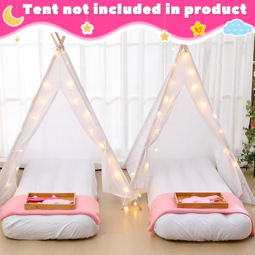 Windyun 2 Sets Kids Air Mattress Bulk with Fitted Sheet,Toddler Inflatable Bed 63 x 27 x 8 Inches Blow up Airbed Camping Sleeping Pad for Aged 3-10 Years Old Birthdays Slumber Sleepover Party (White) - color: White
