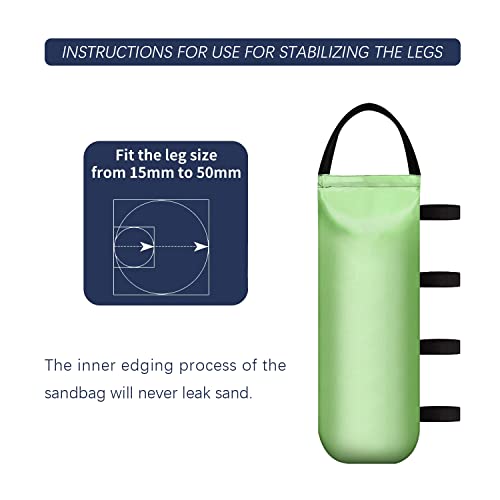 IALNAI 112 LBSCanopy Weights Sand Bags for Canopy Outdoor Advertising Tent Sunshade Fixed Windproof Pop up Canopy Tent (Without Sand) 4-Pack - color: GREEN