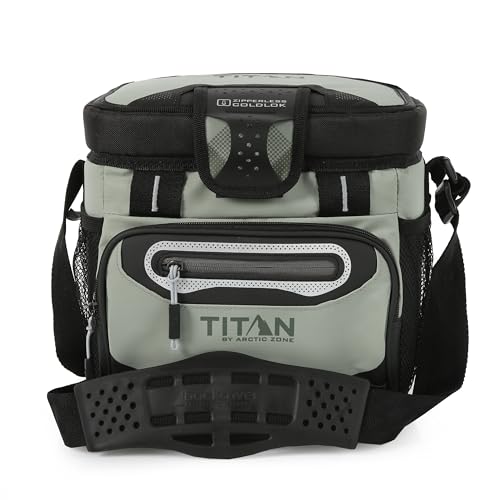Titan by Arctic Zone Deep Freeze Cooler - Zipperless Hardbody Cooler - Deep Freeze Insulation, HardBody Liner, and SmartShelf - color: Seagrass, size: 9 Can