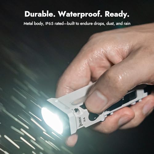 WUBEN X4 EDC Flat Flashlight with RGB Light, 1500 Lumens Mini Flashlight with Tactical Switch and Magnetic, IP68 Portable Pocket Clip USB C Flash Light for Camping, Checking, Emergencies - color: Black
