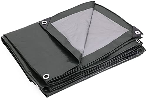 Kotap 18 x 24 Ft. Heavy-Duty Protection/Coverage Tarp, 8-mil, Reversible, Multi-Use, Waterproof, Green-Silver, (TGS-1824) - size: 18 x 24 Ft., style: Heavy-Duty 137 GSM Green/Silver