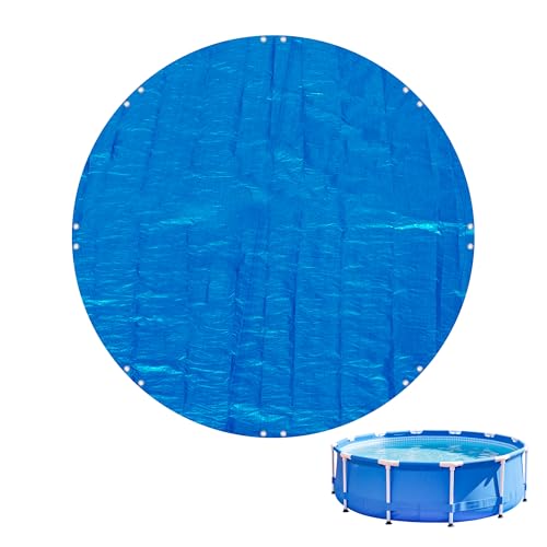Pool Liner Pads for Above Ground Pools,9FT Round Tarp for Under Pools,Outdoor Swimming Pool Mat,Round Cloth for Pool Bottom(Silver/Blue) - color: Silver/Blue, size: Cover Diameter:9ft