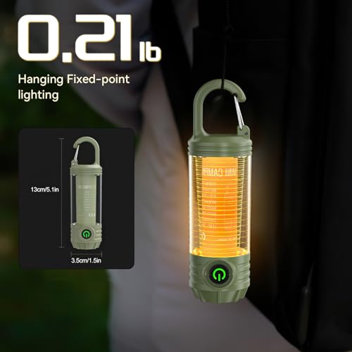 Ultra Bright Camping Lantern, 1200mAh Camping Lights with 3 Colors & 4 Brightness, SOS, Max 1500LM, Waterproof Rechargeable Flashlight Lantern for Power