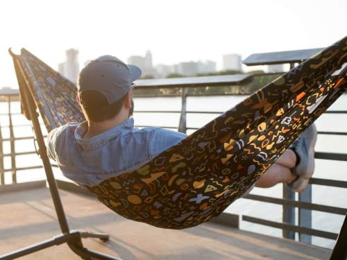 KAMMOK: Roo Double Hammock | Made from Strong & 100% Recycled Water Resistant Ripstop Fabric | Comfortable, Packable, Lightweight (Lifetime Adventure Grade Warranty), Midnight Blue - color: Midnight Blue, size: Roo Double