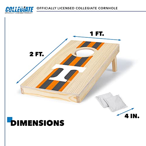 Wild Sports Tennessee Volunteers 1' x 2' Travel Size Solid Wood Cornhole Set with Direct Print HD Team Graphics – Great Gift for Any Sports Fan! Bean Bag Toss Family Games for Outdoor Play