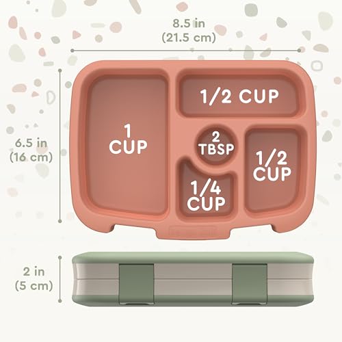 Bentgo Kids 5-Compartment Leak-Proof Bento-Style Lunch Box (Whimsy & Wonder Collection) - Ideal for Ages 3-7, Drop-Proof & Durable, Dishwasher Safe, & PFAS & BPA-Free Materials (Geo Speckle) - color: Geo Speckle