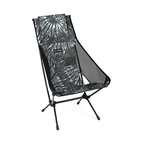 Helinox Chair Two Ultralight, High-Back, Collapsible Camping Chair, Black Tie Dye, with Pockets - color: Black Tie Dye
