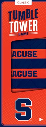 Masterpieces Syracuse Orange Tumble Tower - NCAA Wood Blocks, Syracuse Decor - Ages 6+