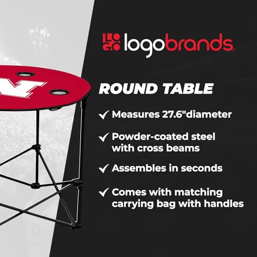 Logo Brands Officially Licensed NCAA Unisex Round Table, One Size, Team Color