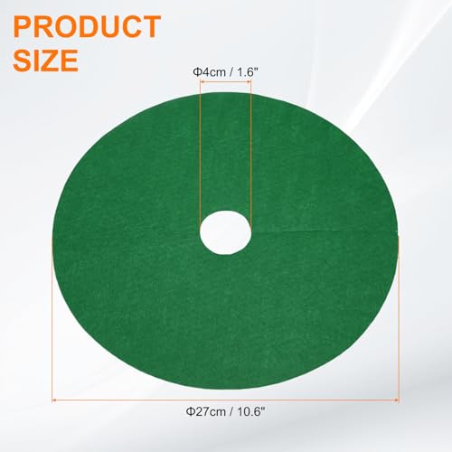HARFINGTON 4pcs Tree Mulch Ring 10.6 Inch Non-Woven Round Tree Protector Weed Barrier Mat Plant Cover Rings for Weed Grass Control Root Protection, Green - color: Green, size: 10.6