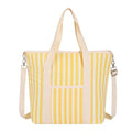 Nanxson 9L/15L/29L Extra Large Insulated Lunch Bag for Women Adult Reusable Leakproof Picnic Lunch Box Freezable Cooler Tote Bag (29L,B-Yellow Stripe) - color: B-Yellow Stripe, size: 29L