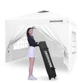 OASISHOME Pop-up Gazebo Instant Portable Canopy Tent 10'x10', with 4 Sidewalls, Windows, Wheeled Bag, for Patio/Outdoor/Wedding Parties and Events (10FTx10FT, White) - color: White