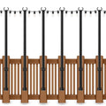 AHRLHR 5 Ft String Light Poles 6 Pack, String Light Poles for Outside with Fixing Clips,Hanging Light Poles for Deck Fence Garden Backyard Wall Bistro,Metal Poles for Outdoor String Lights - size: 6 Pack-5FT