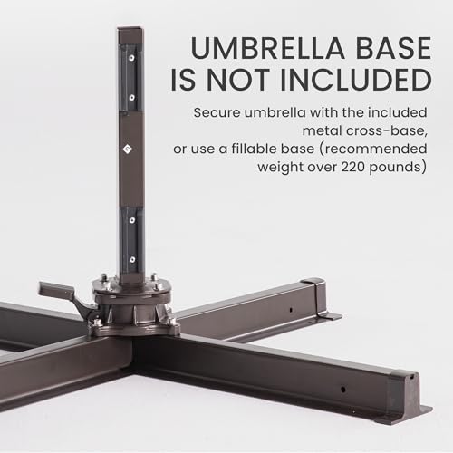 10x10 FT Cantilever Patio Umbrella Double Top Outdoor Square Large Heavy Duty Aluminum Offset Umbrellas with 7 Level Tilt 360-degree Rotation for Pool Garden Deck, Black - color: Black, size: 10' X 10' - Umbrella Only