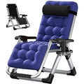 LILYPELLE Zero Gravity Chair, Premium Lawn Recliner Folding Portable Chaise Lounge with Detachable Cushion, Headrest and Cup Holder, Reclining Patio Lounger Chair - color: Noble Blue Gray, style: Zero Gravity Chair
