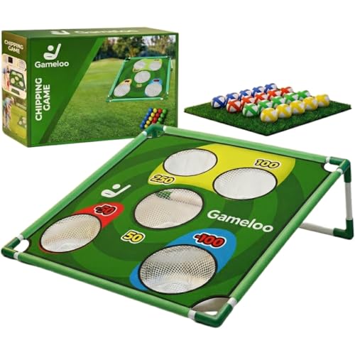 Golf Chipping Game – Portable Golf Game for Adults & Family, Indoor Outdoor Backyard Lawn Games, Foldable Practice Set with Carry Bag, Fun Golf Games for Adults, Ideal Gift for Adults