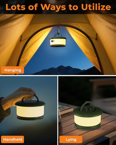 Camping String Lights, Retractable 32.8ft RGB Flash Lamp, Rechargeable Fairy LED Rope Lights Outdoor Waterproof, Portable Hanging Lantern for Outside Tent Patio Awning Garden RV Essentials - color: Green