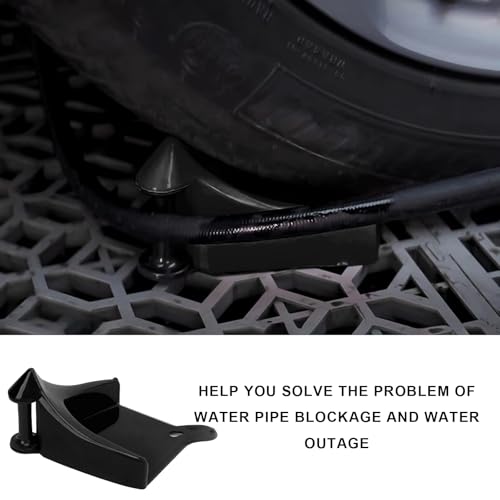 4 PCS Car Hose Guide, Tire Hose Roller Preventing Stucking and Snagging Under The Wheels, Plastic Detailing Tyre Hose Guide Vehicle Washing Tool for Cars Trucks SUVs (Black) - color: Black