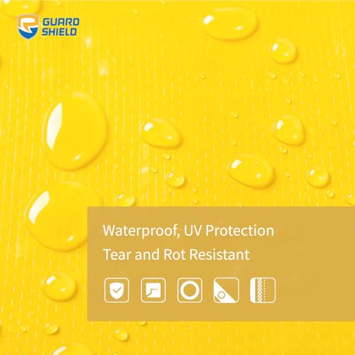 GUARD SHIELD Tarp 10x12 Feet Waterproof Yellow/Silver Tarps 8Mil Multi Purpose UV Resistant Cover for Outdoor,Camping,Tent,Boats - color: Yellow/Silver, size: 10x12 Feet