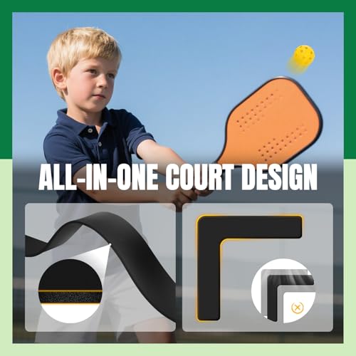 Hikeen Court Lines Marker Kit Anti-Slip and Wind-Resistant Throw Down Markers 28pcs or 84pcs, Pickleball Net Court for Outdoor Indoor Court - color: Black